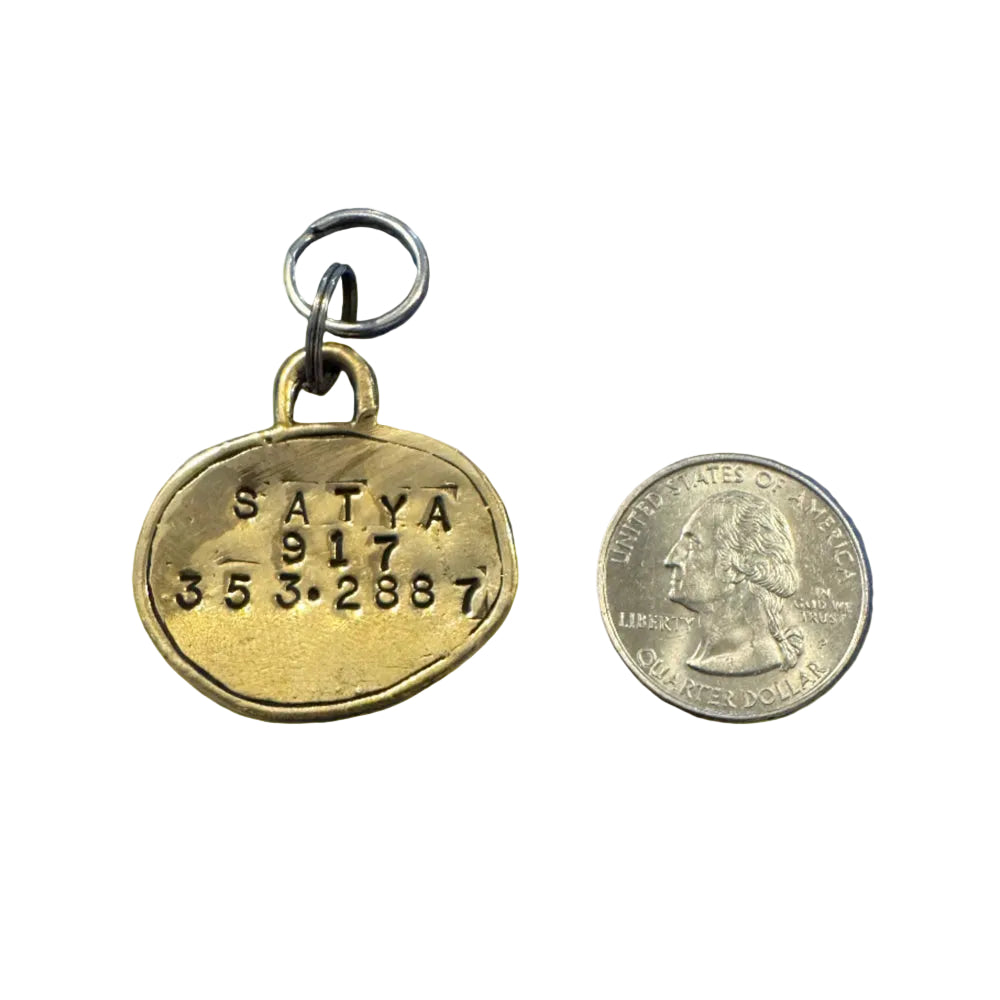 White and yellow brass ovals