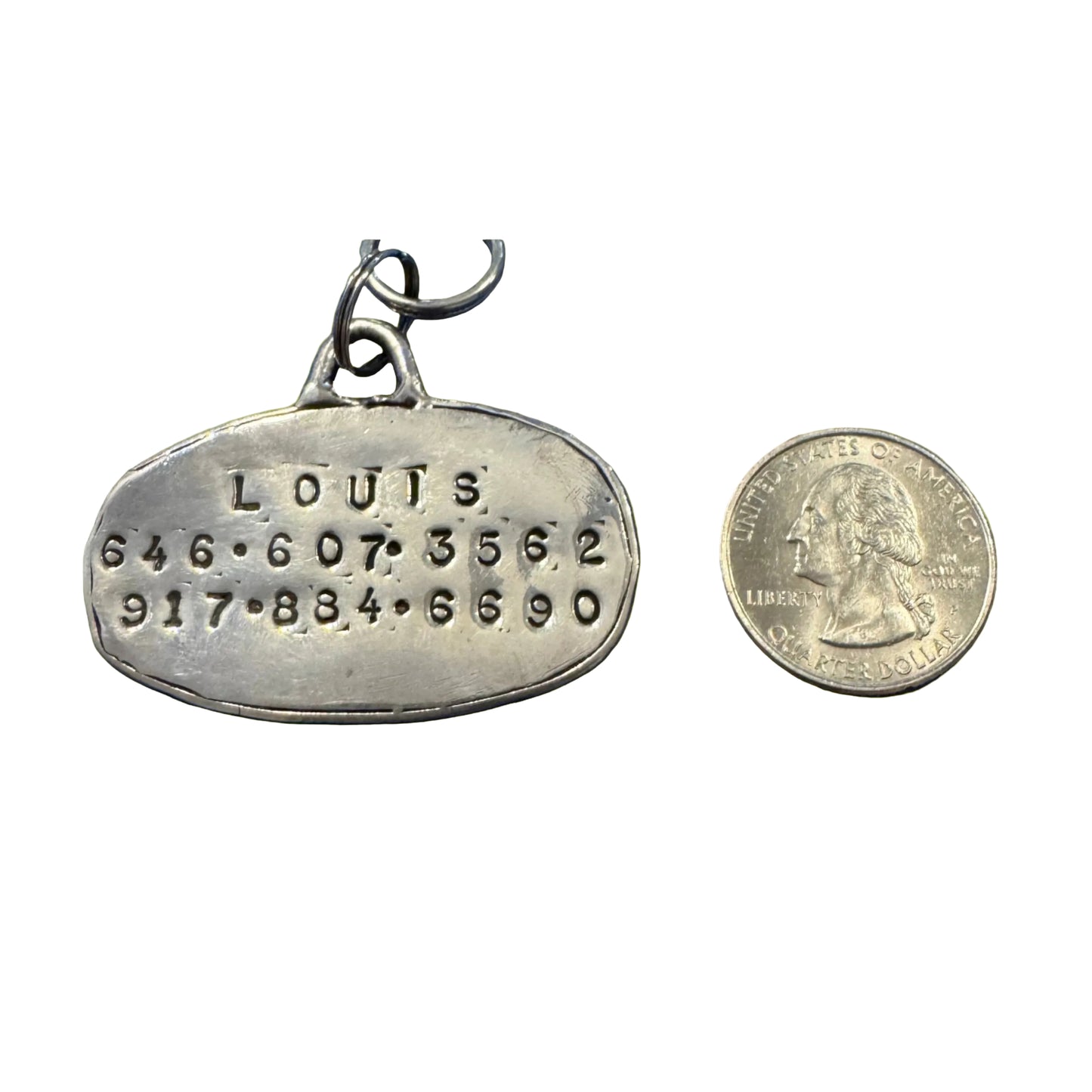 White and yellow brass ovals