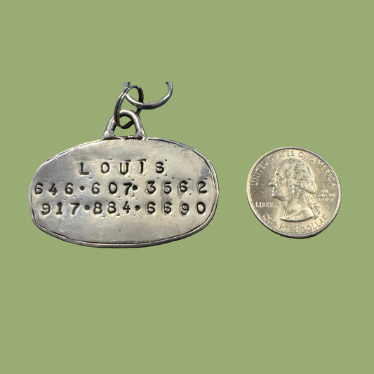 White and yellow brass ovals